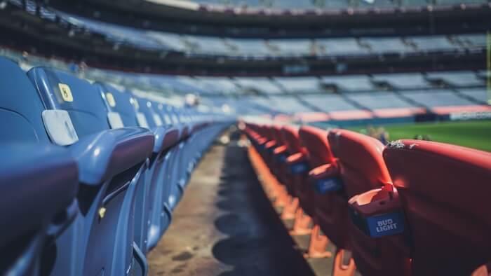 Empty stadium seats